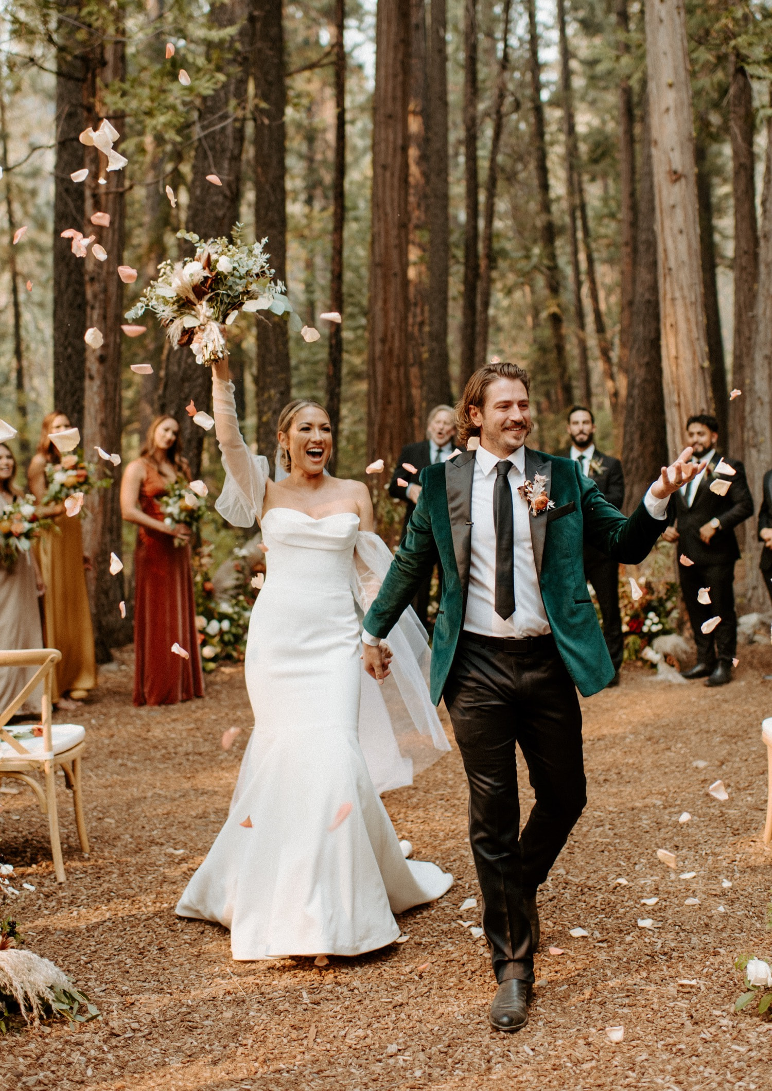 Joan and Kyle's ceremony - DJs In Reno Joan and Kyle walking down the aisle at their wedding ceremony - DJs In Reno