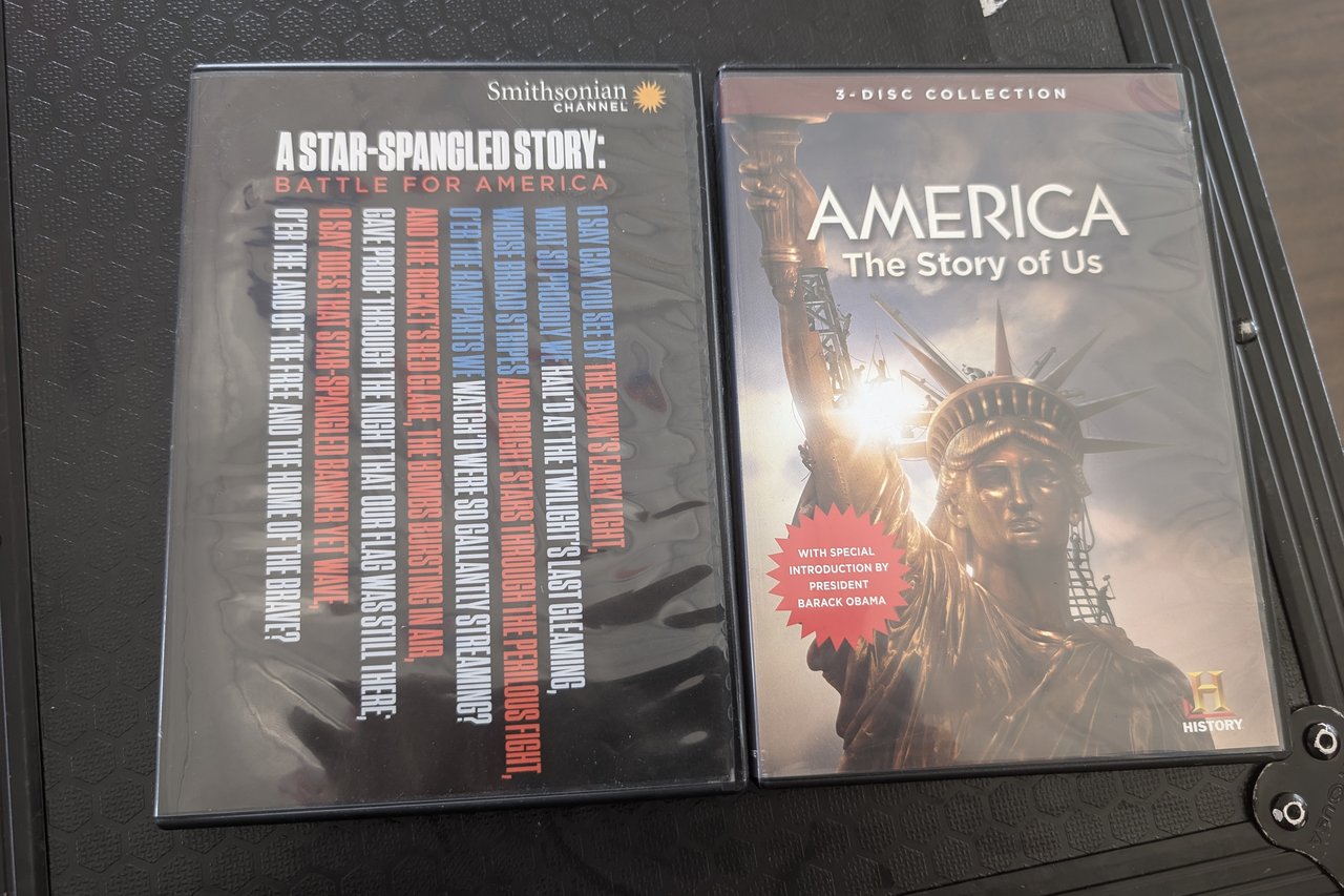 The America, the Story of Us film set beside A Star Spangled Story