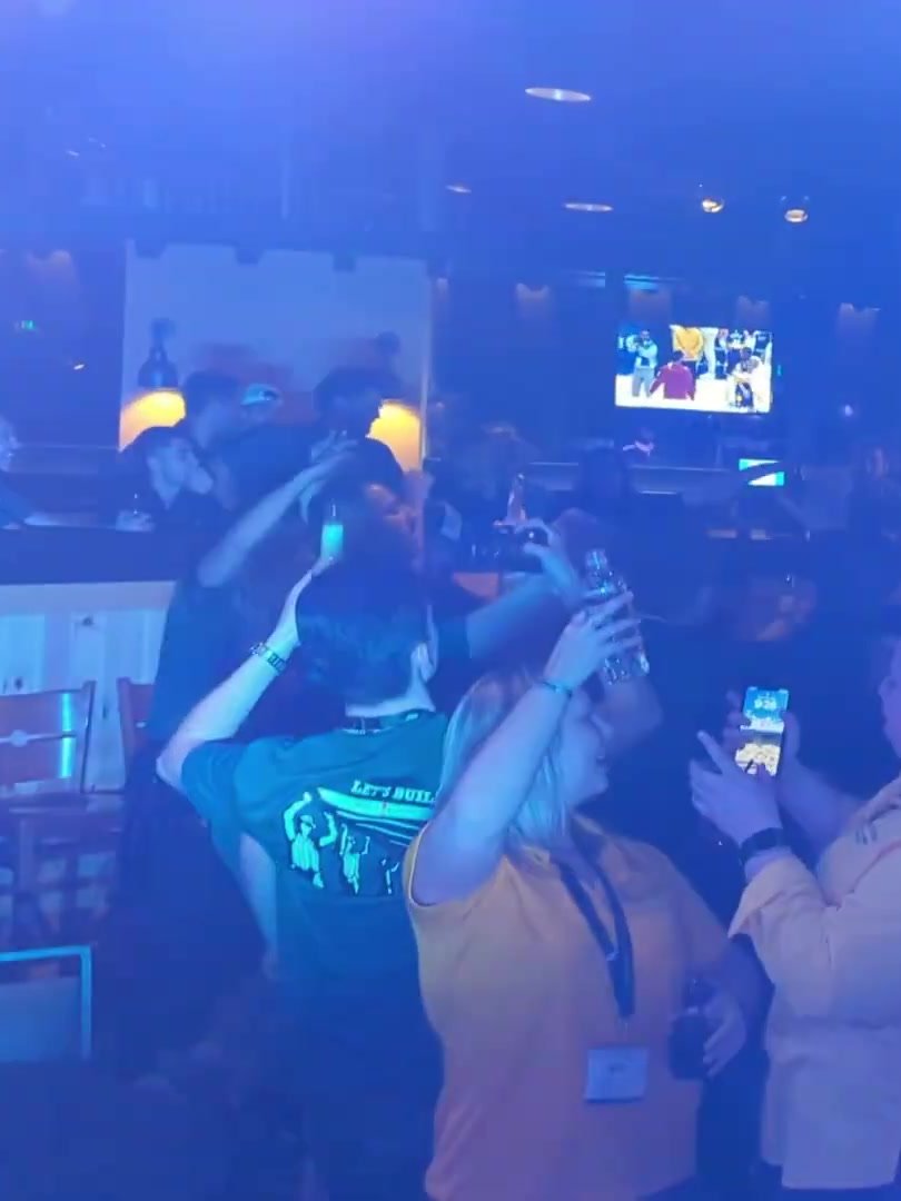 Guests dancing at the PENTA Building Group mixer at the Nugget in Sparks