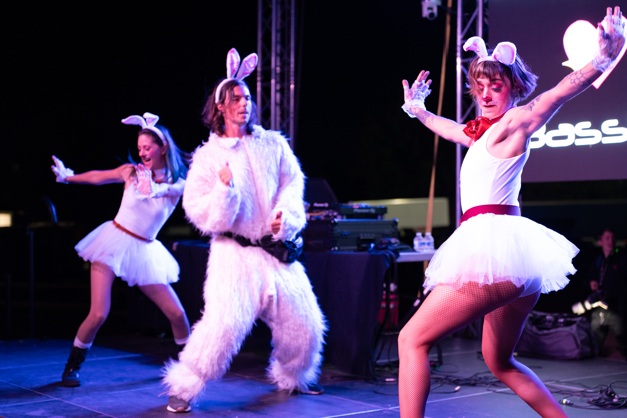Bass Bunny performing at CMYK Festival, Rancho San Rafael Park 2023