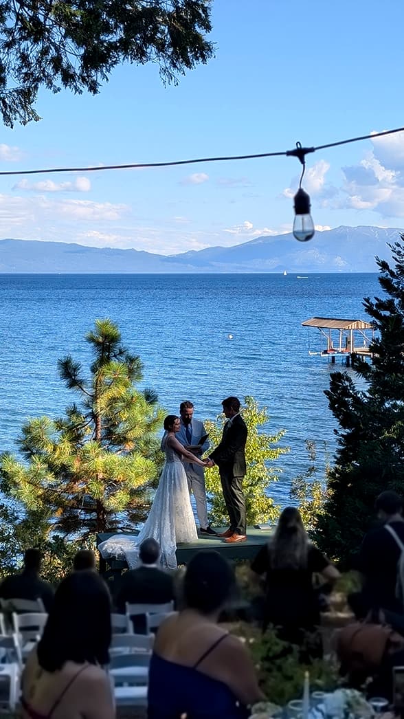 Emma and Jackson's private mansion wedding in Tahoe City