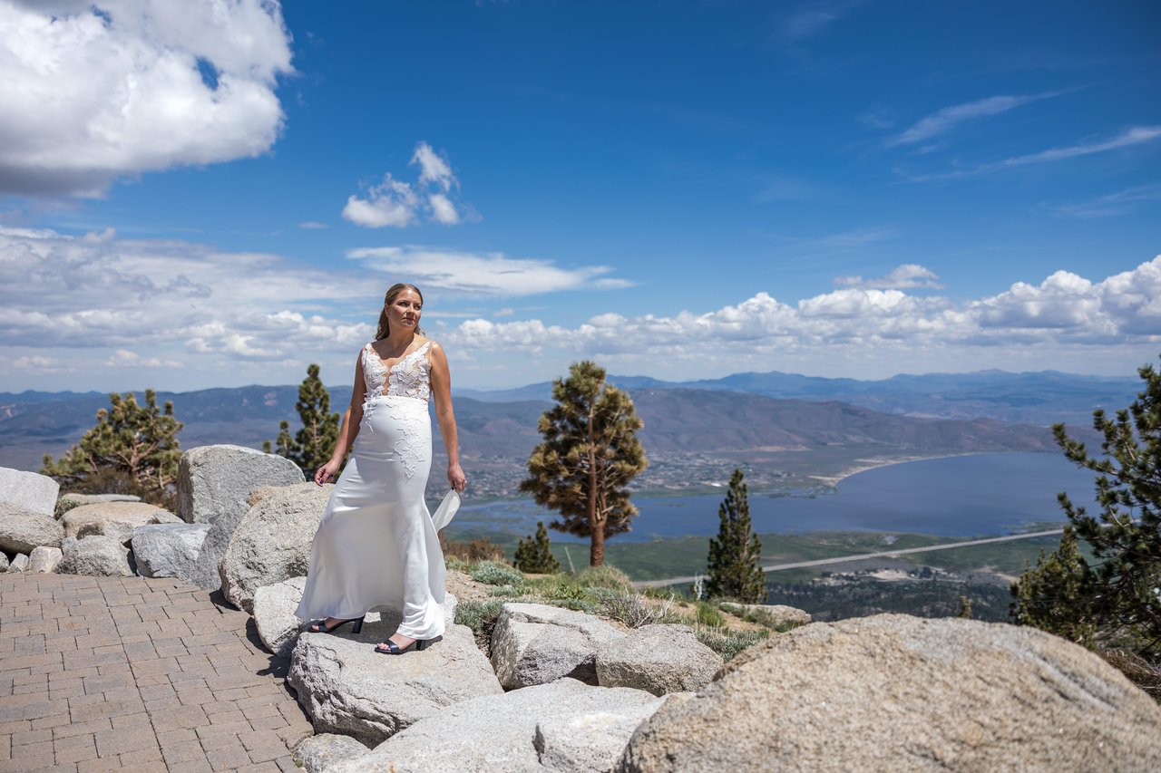 Ali on the rocks above Washoe Lake