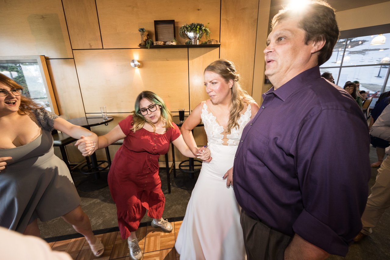 Ali dancing with friends