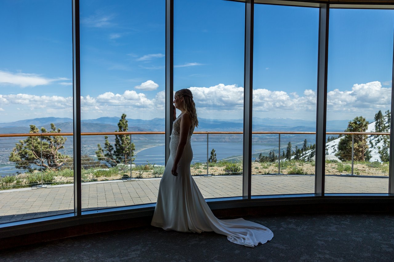 Ali and her train silhouetted at a curved window