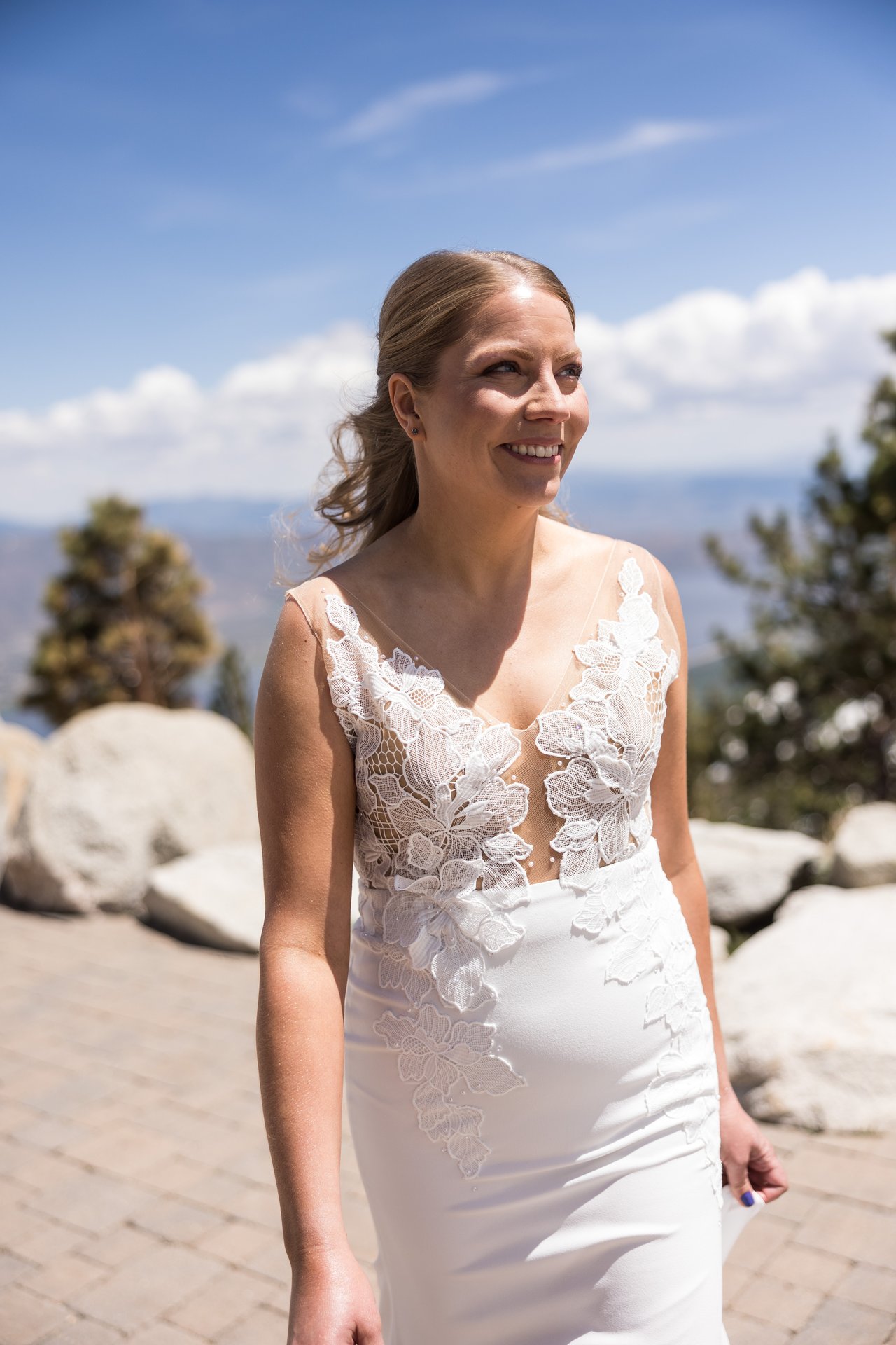 Ali smiling in her dress