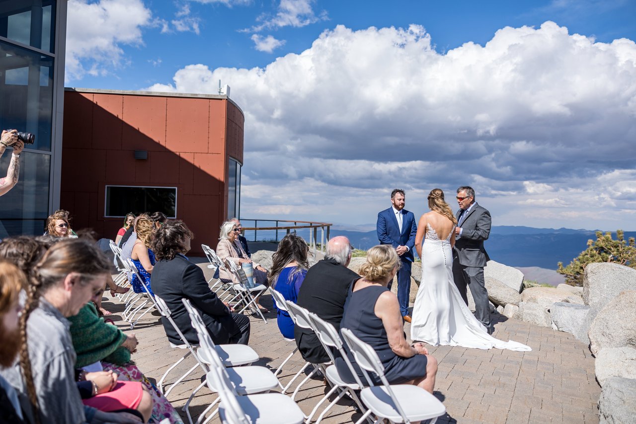 The ceremony with clouds over Washoe Valley