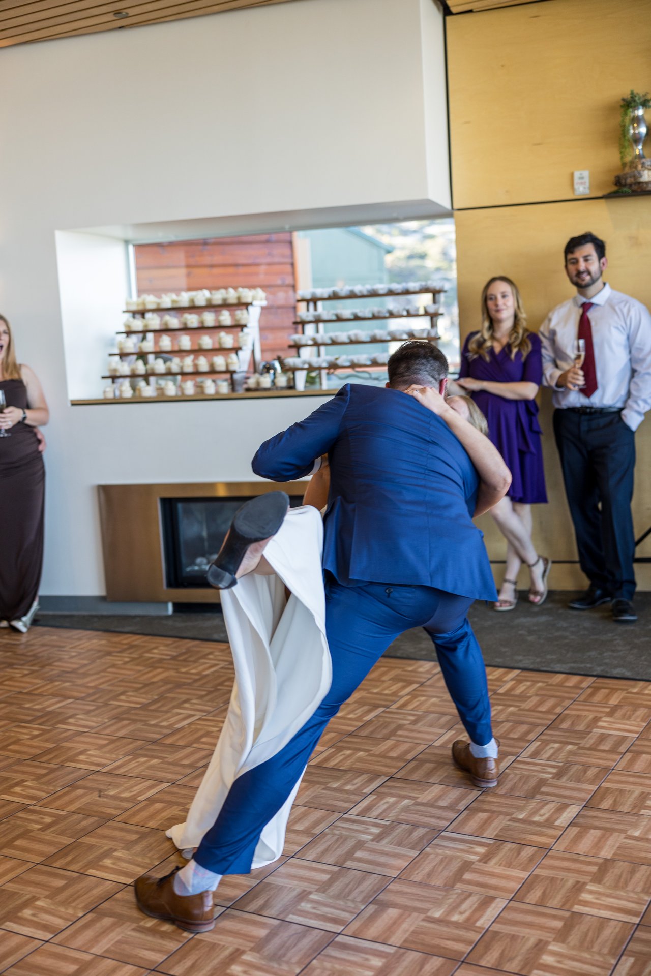 A dip during the first dance