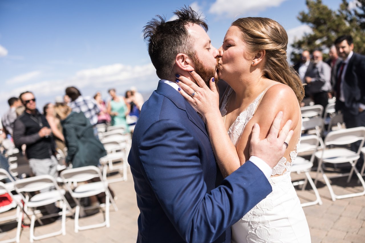 A kiss just after the ceremony