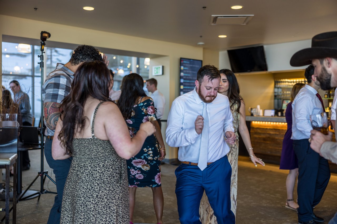 Robert dances among the guests