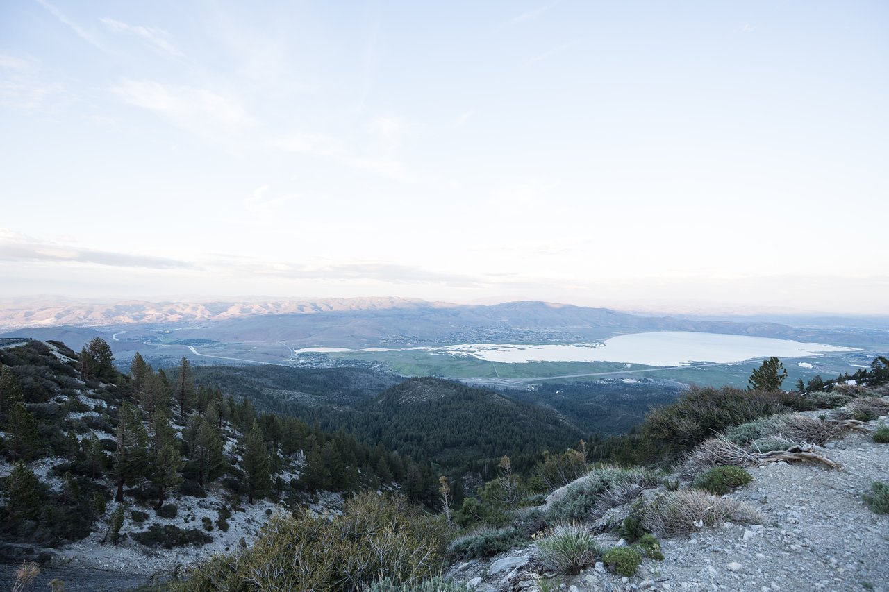 Sunset over Washoe Lake from the ridge