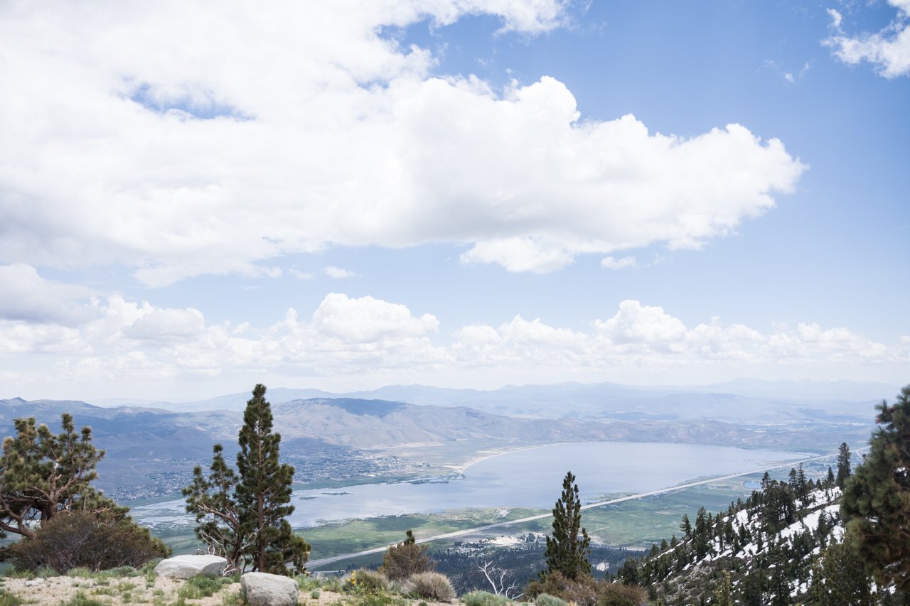 The view over Washoe Lake from Winters Creek Lodge