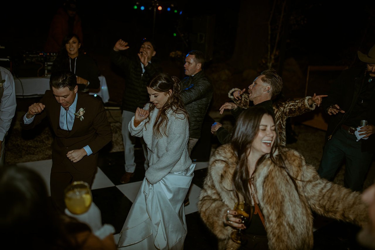 Emily, Devin and their friends dance late into the night