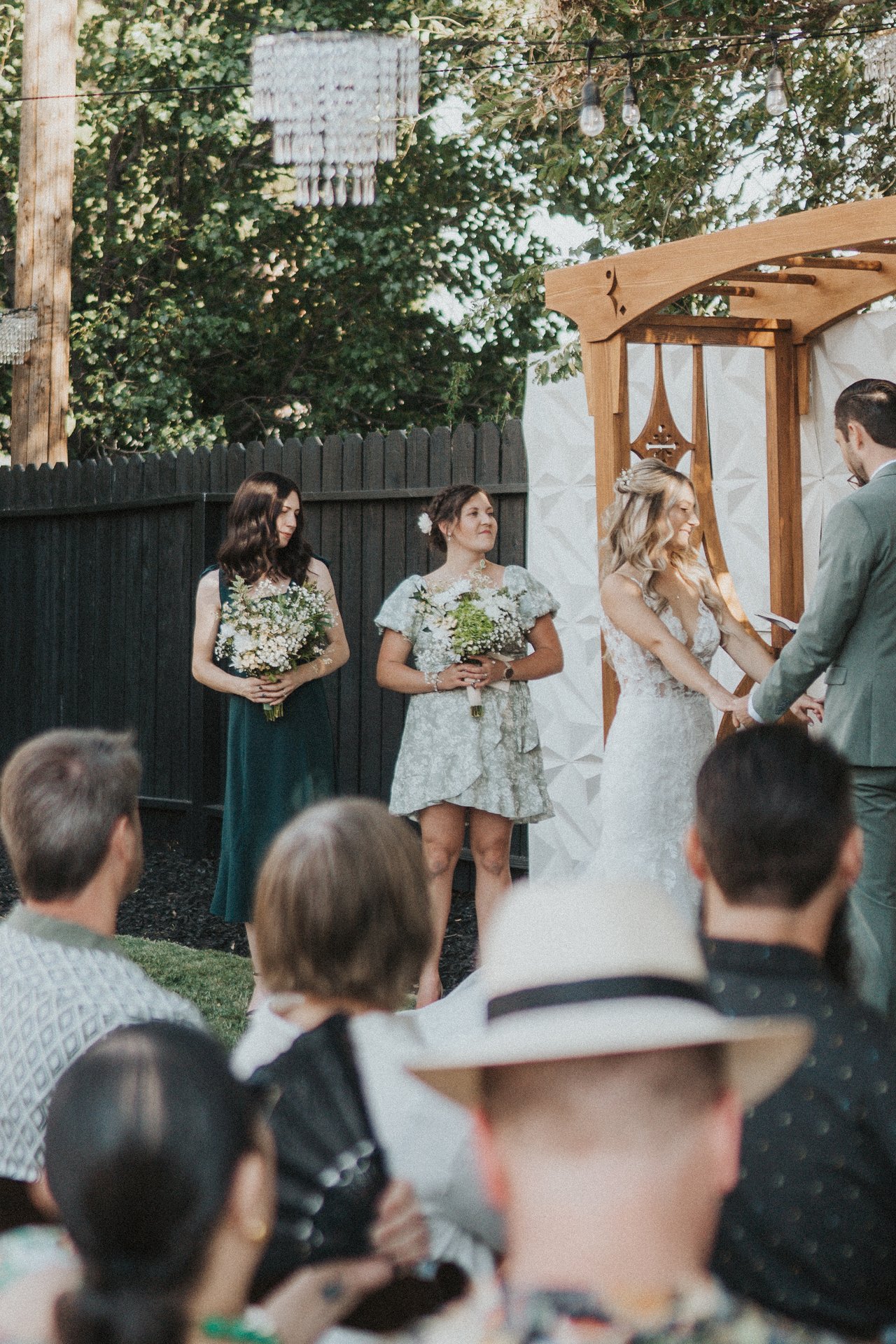 The ceremony seen from behind the guests