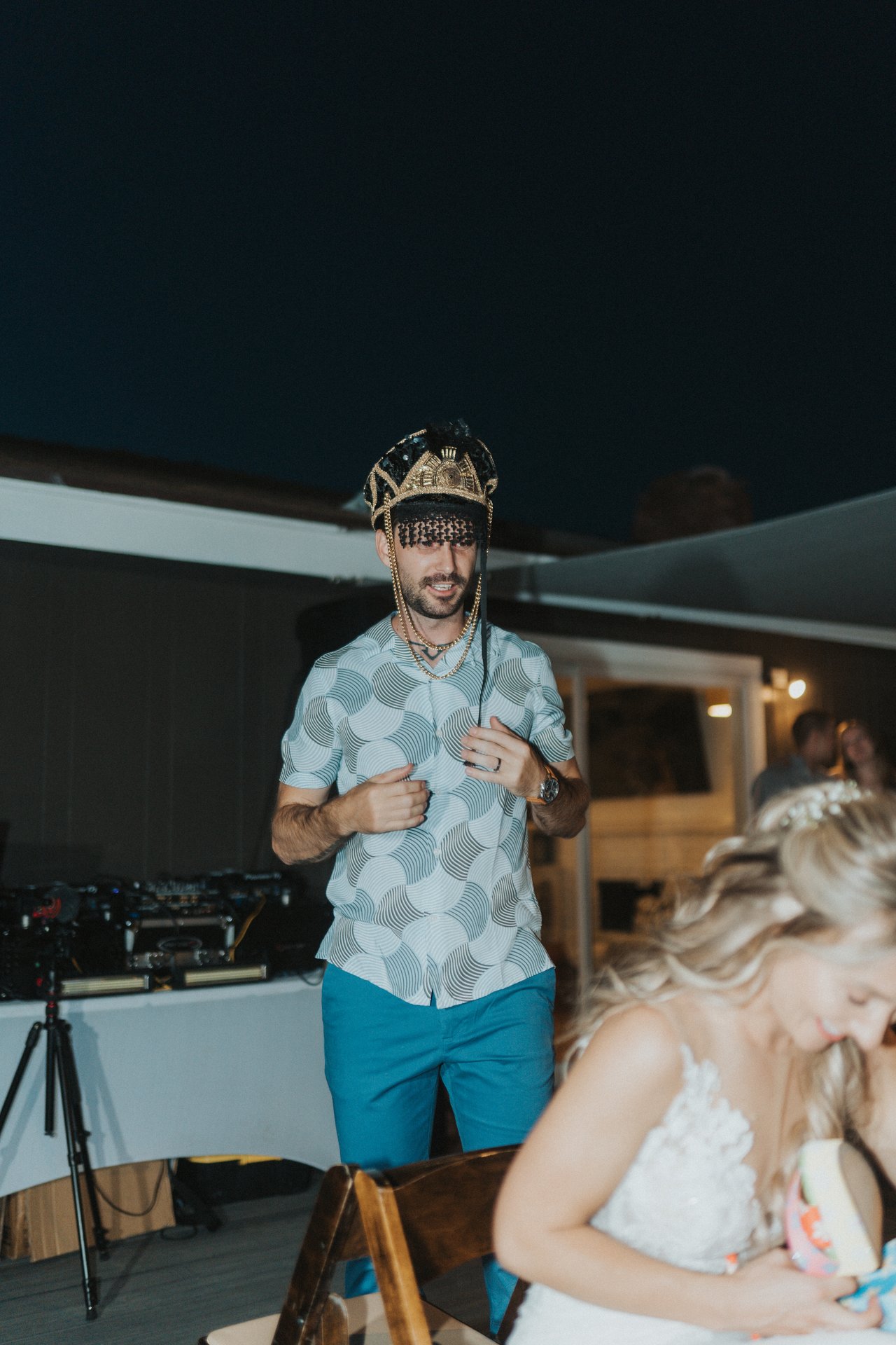 Jeremy grinning in his crown