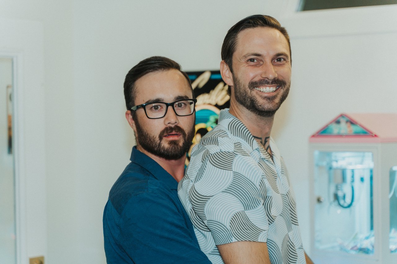 Jeremy and a friend up close