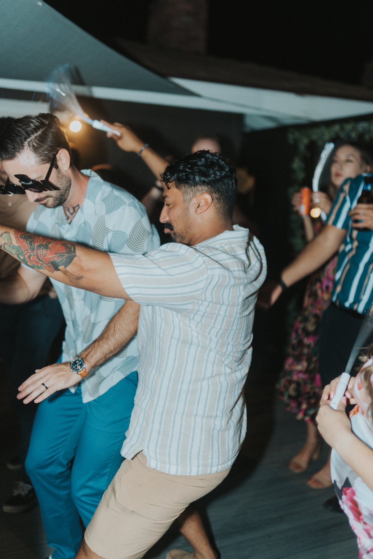 Jeremy dancing with a friend