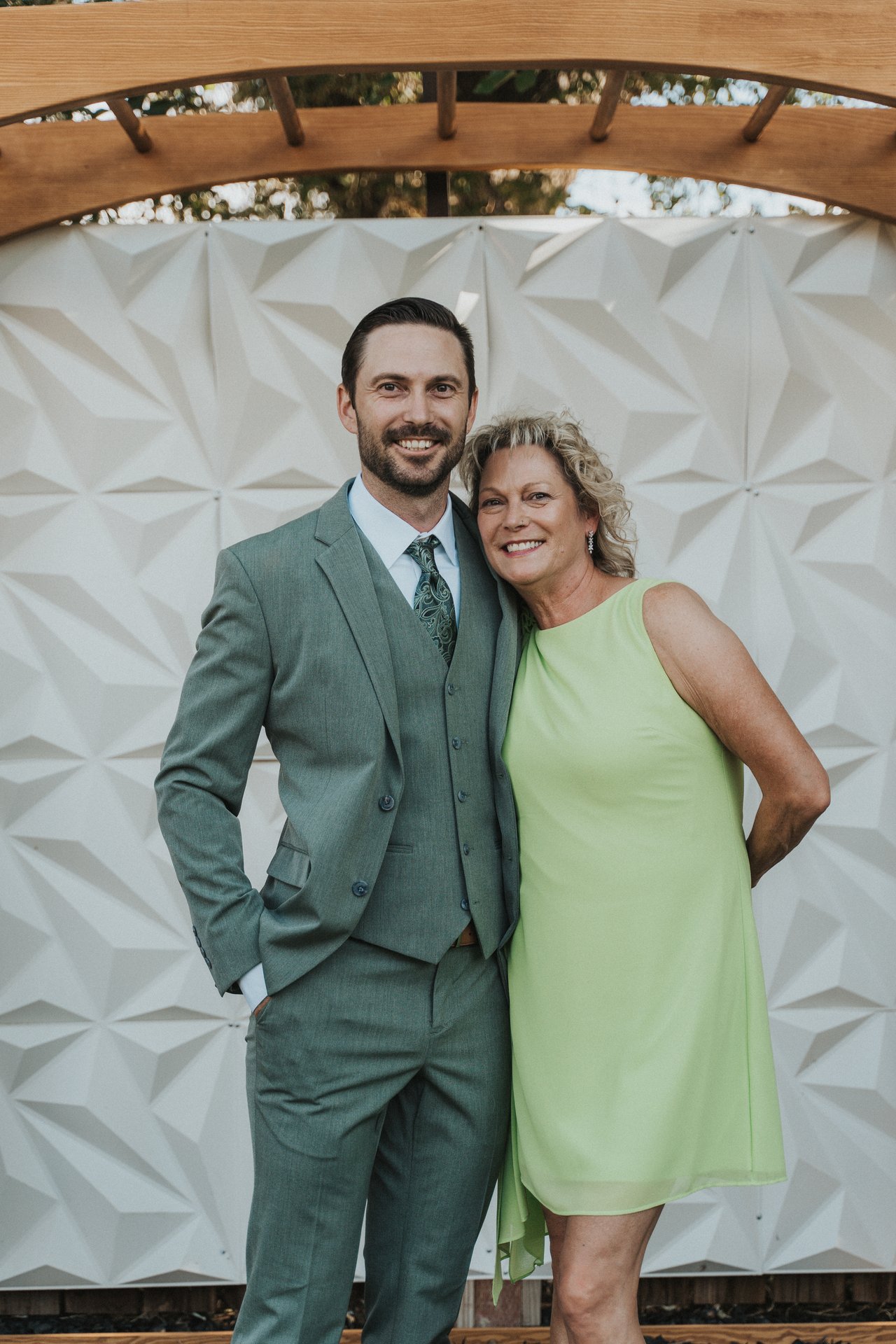 Jeremy with a family member at the arbor