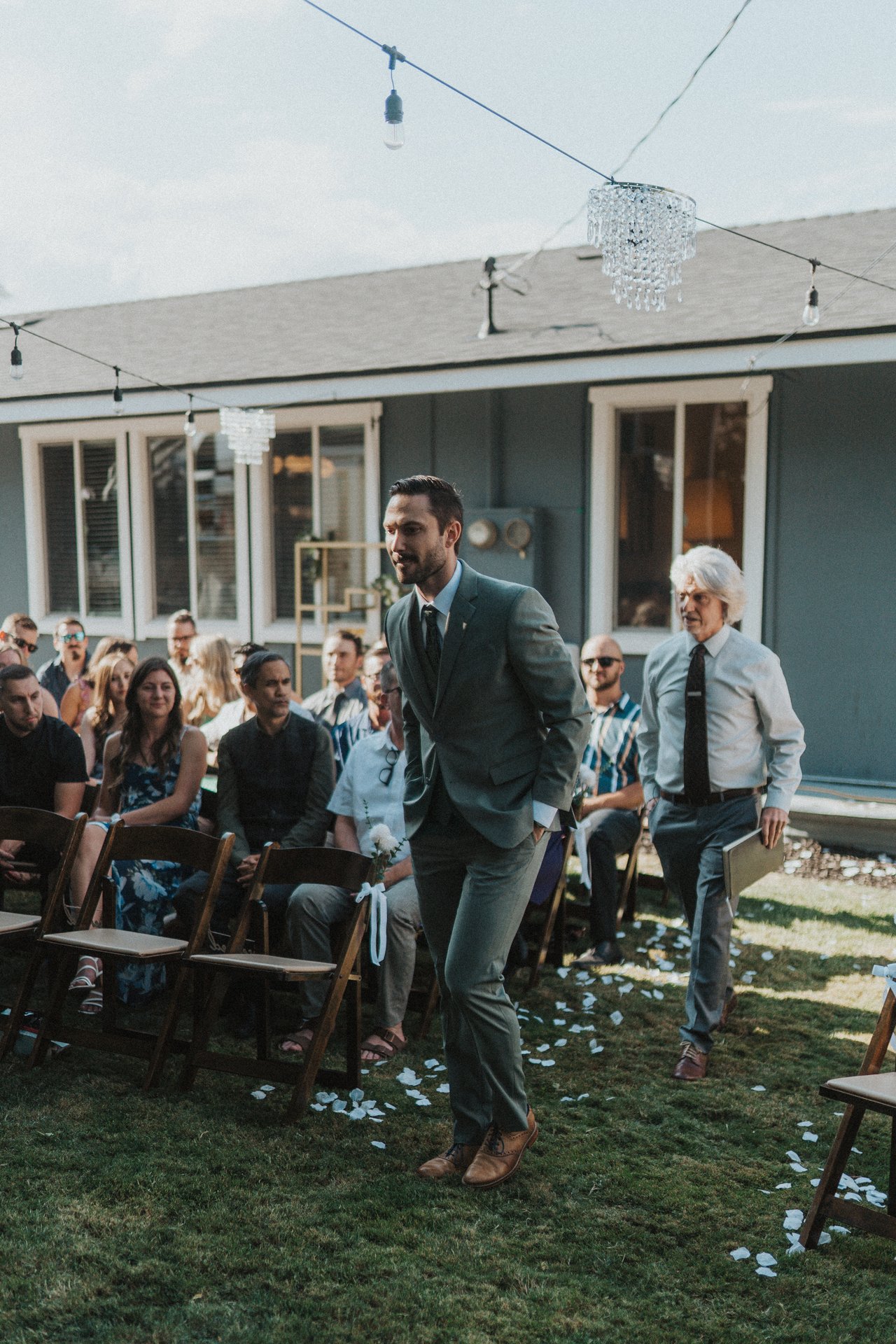 Jeremy walks down the aisle