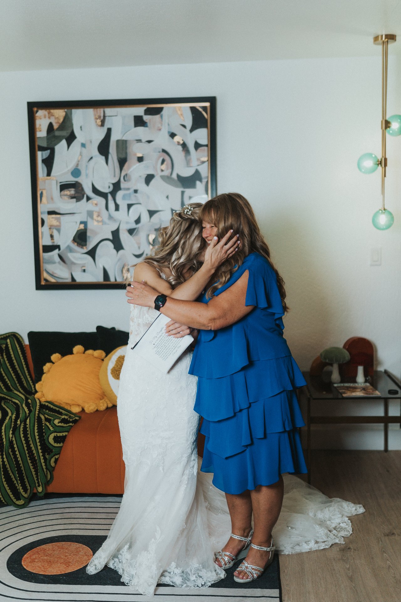 Lexy hugs her mom after reading her letter