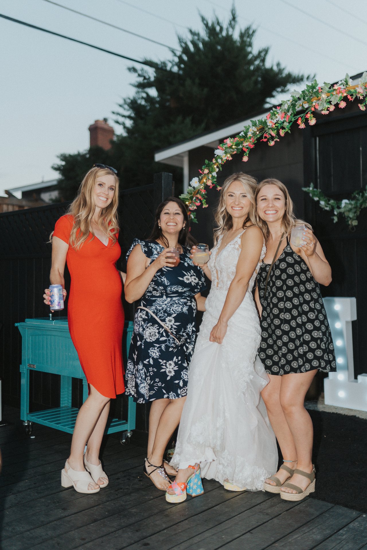 Lexy with three of her friends
