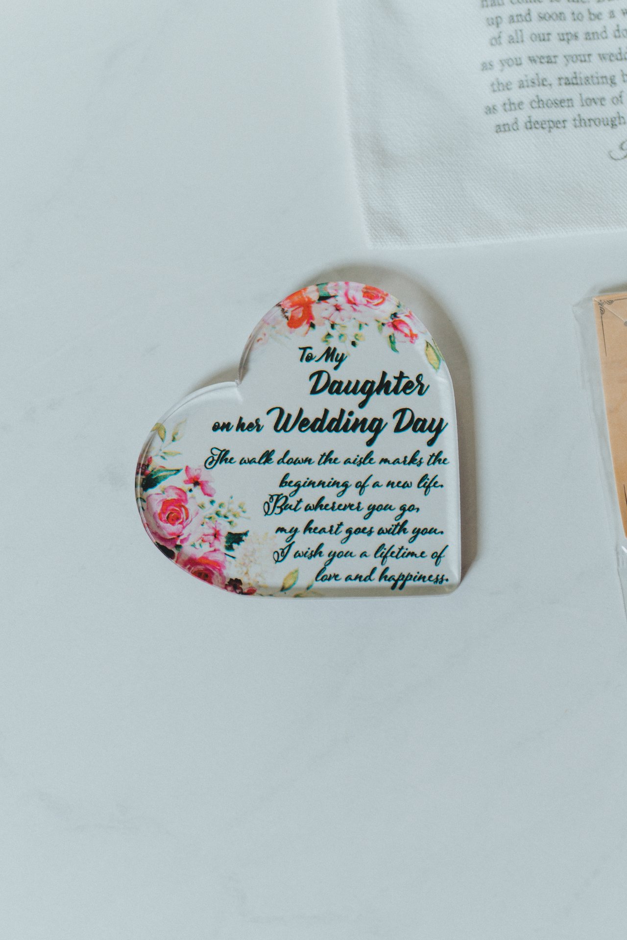 A heart shaped keepsake for Lexy from her mom