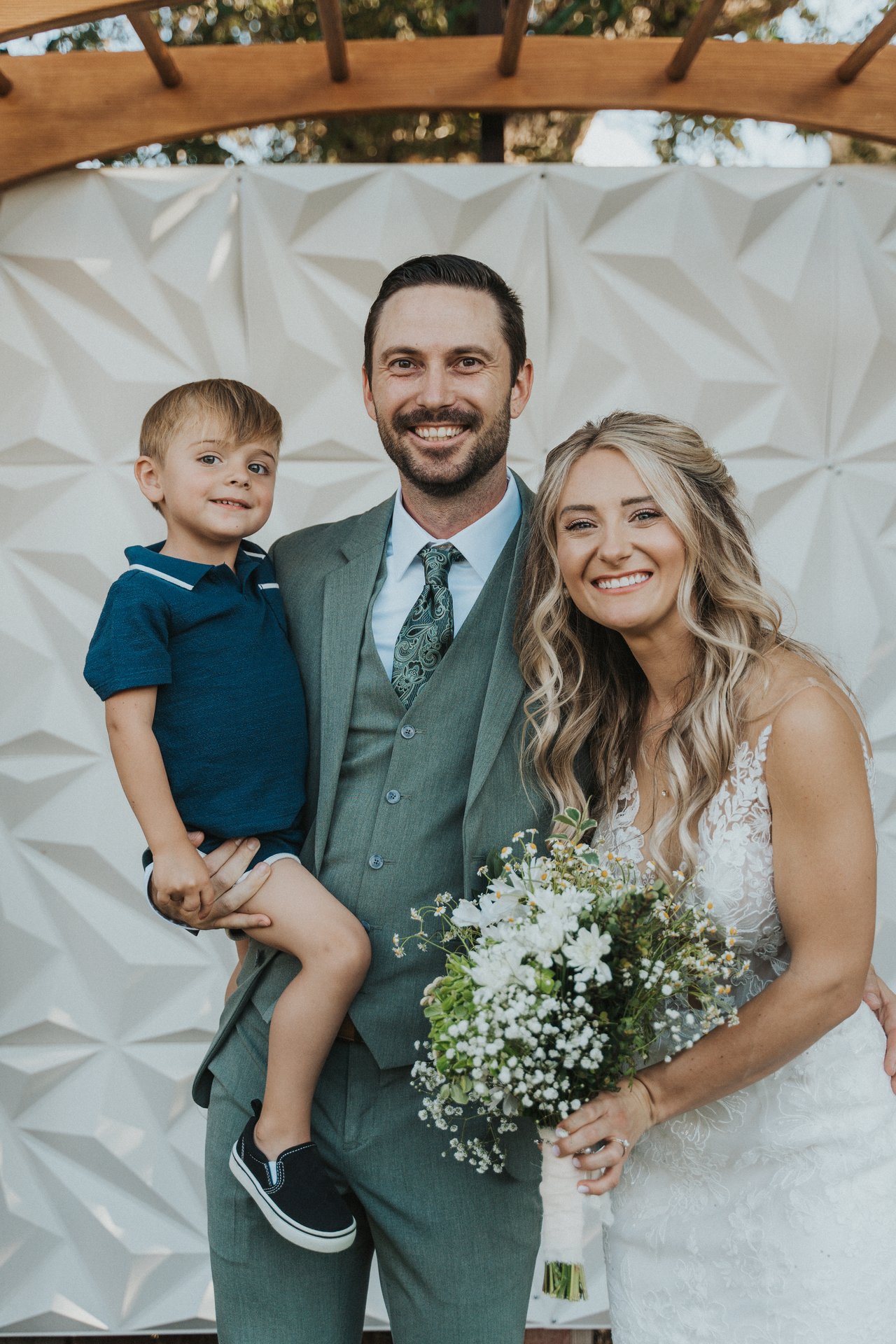 Lexy and Jeremy with the ring bearer