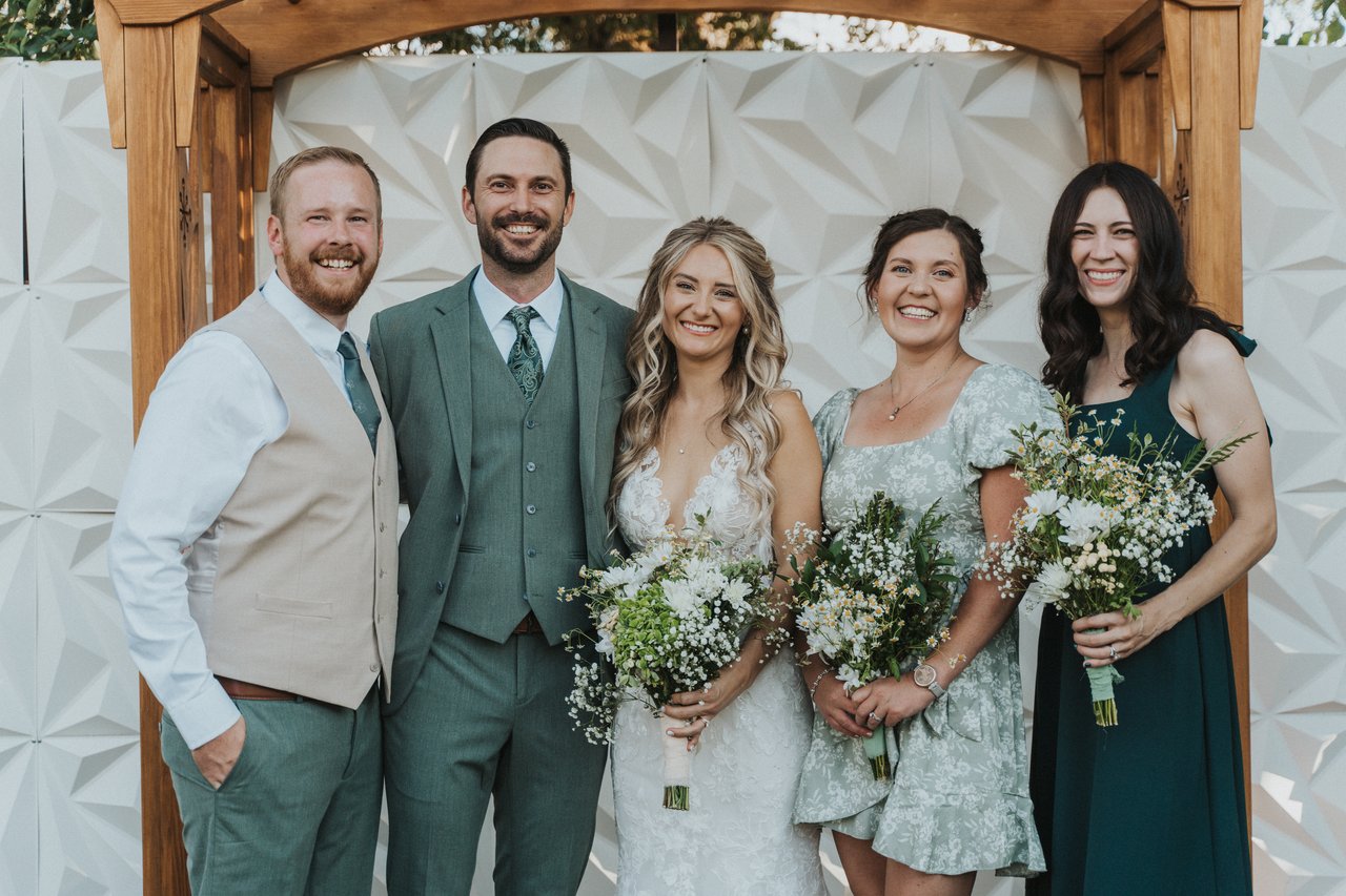 Lexy and Jeremy with their wedding party