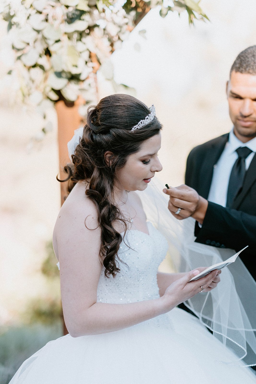 Montse reads her vows