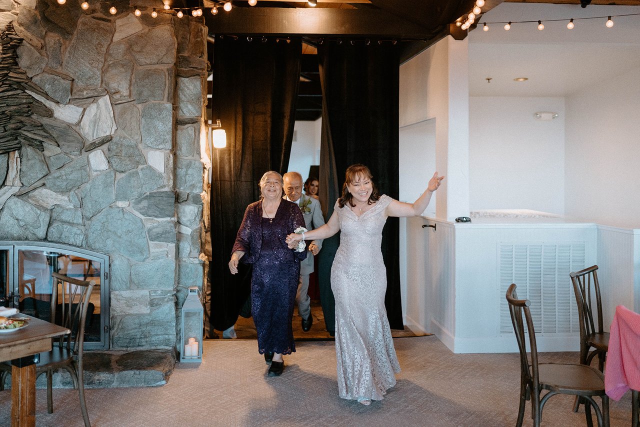 Family dances in for the grand entrance