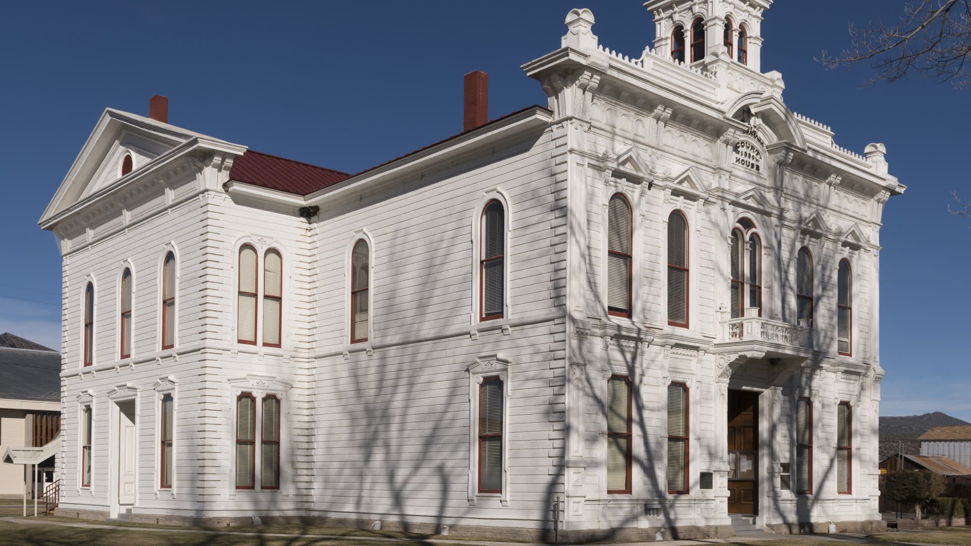 The historic Mono County Courthouse in Bridgeport, California