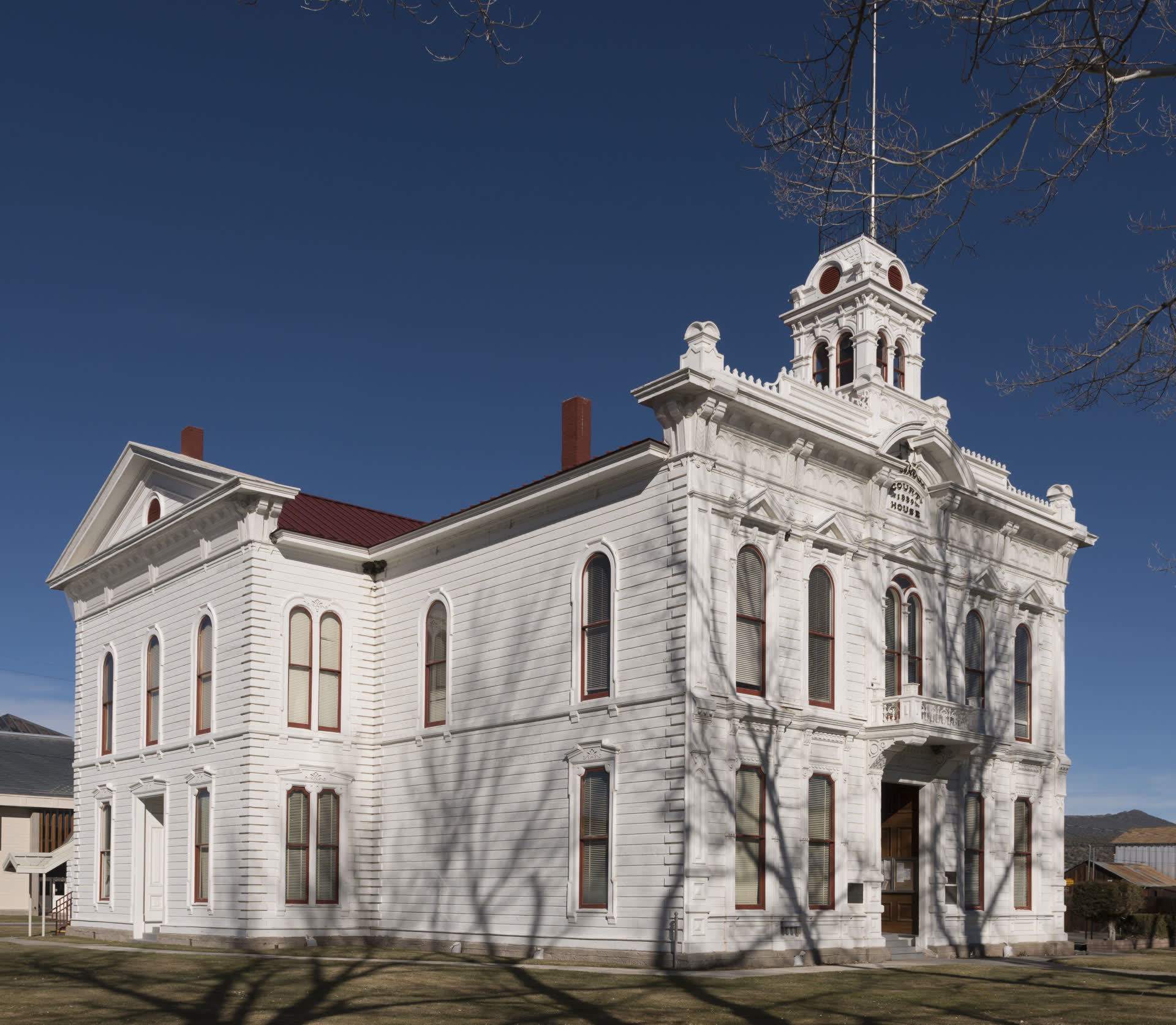 The historic Mono County Courthouse in Bridgeport, California