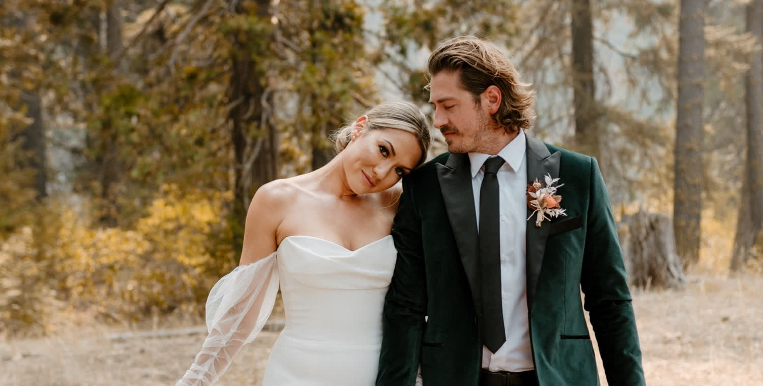 Joan & Kyle in the forest at Twenty Mile House, Graeagle - DJs In Reno