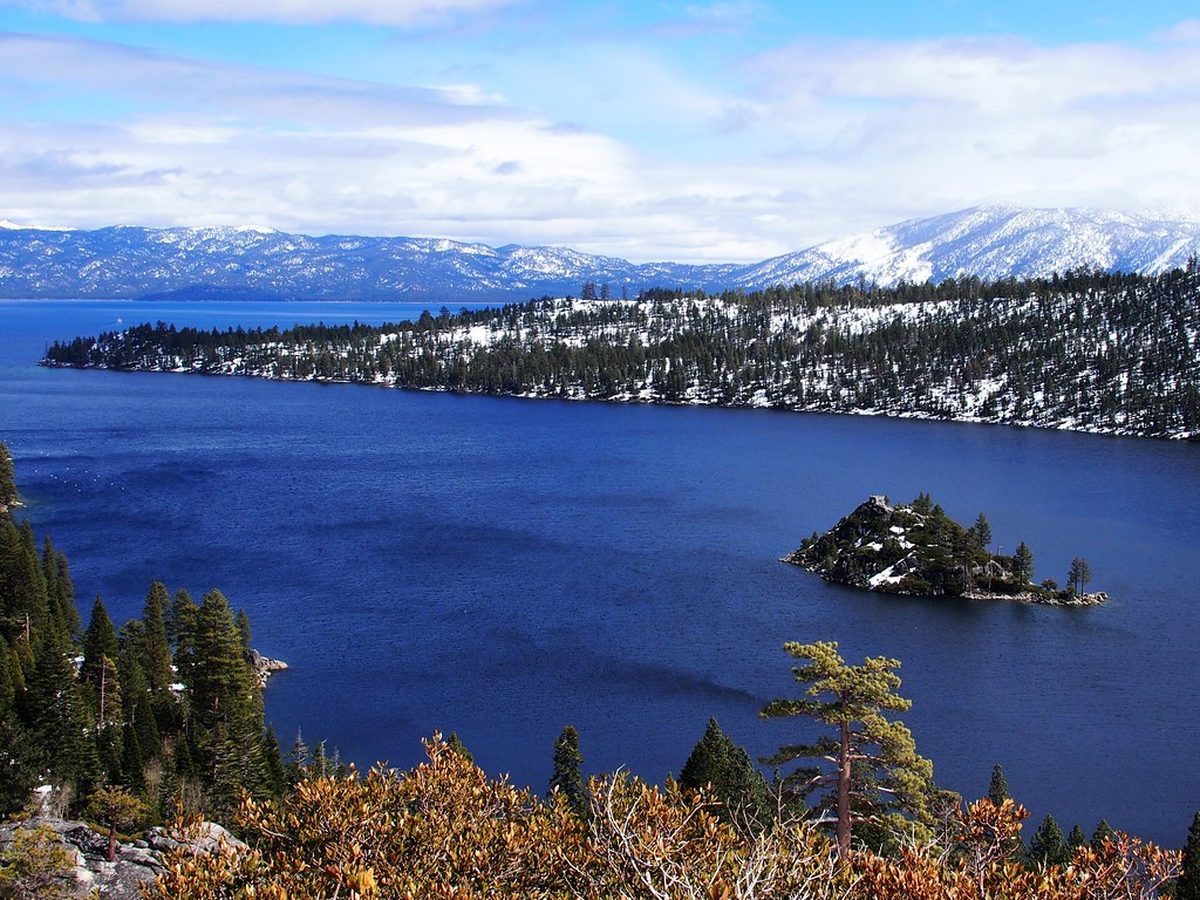 Emerald Bay and Fannette Island on Lake Tahoe