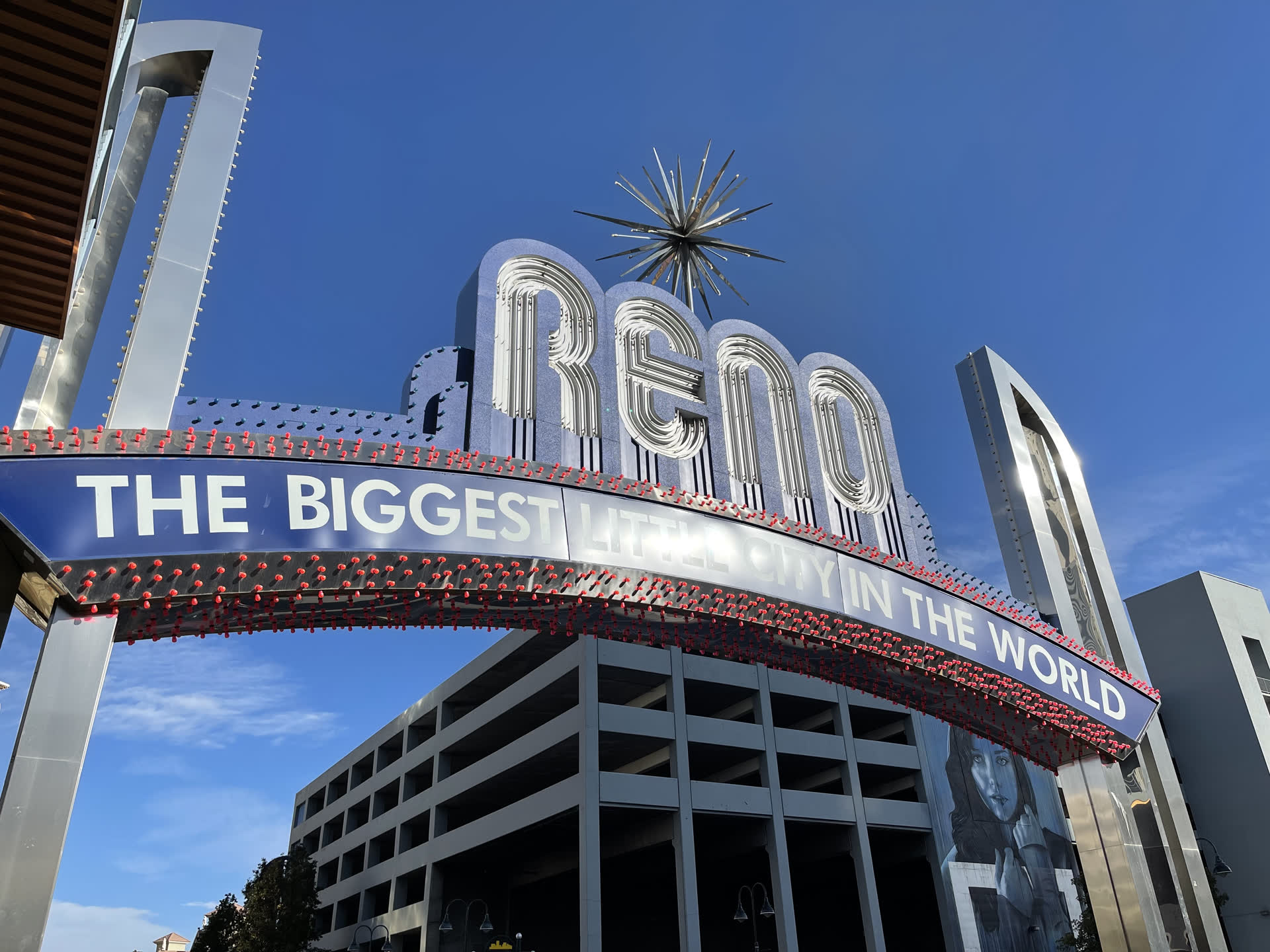 The Reno Arch in downtown Reno, Nevada